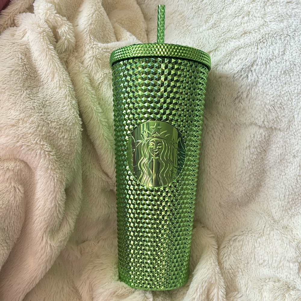 2023 green chrome, 24 ounce Starbucks Tumblr
